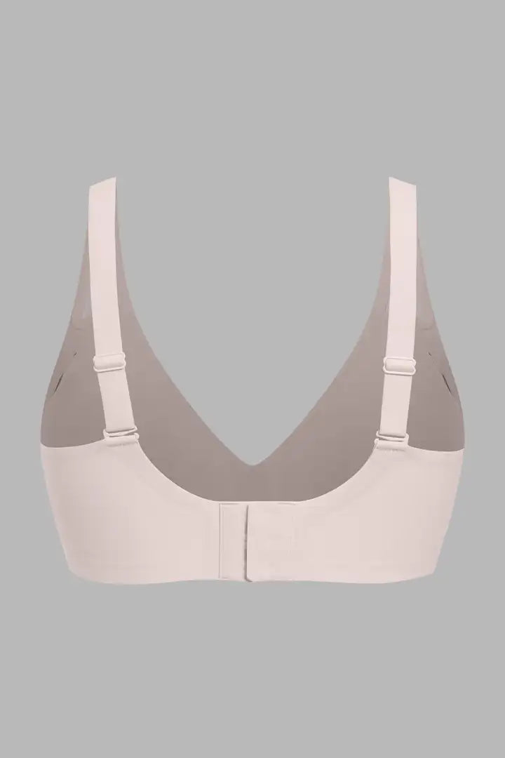 Solid Adjustable Breathable Hollow Out Deep V Neck Sports Bra